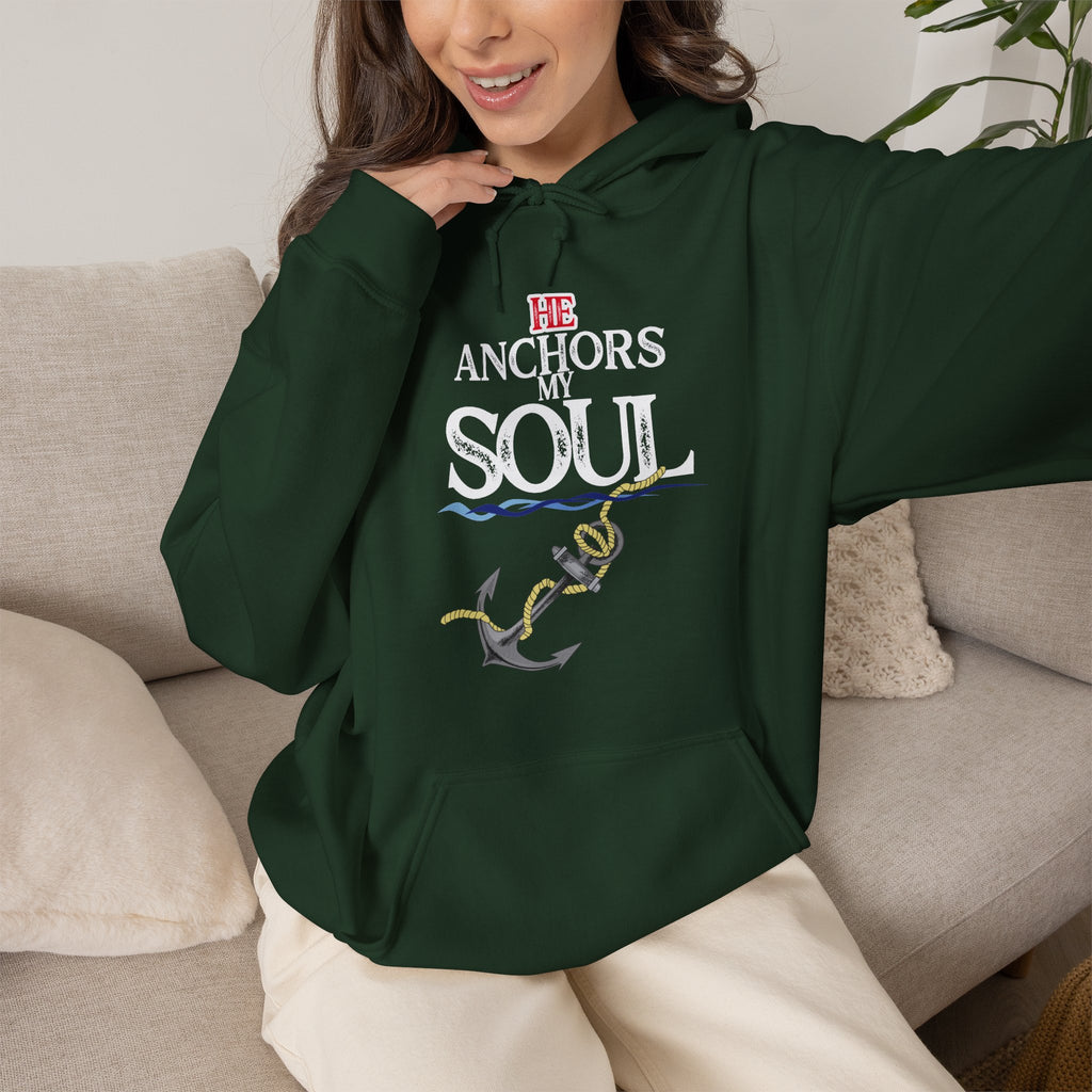 Anchor of My Soul Hoodie - Nautical Anchor & Rope Graphic Sweatshirt