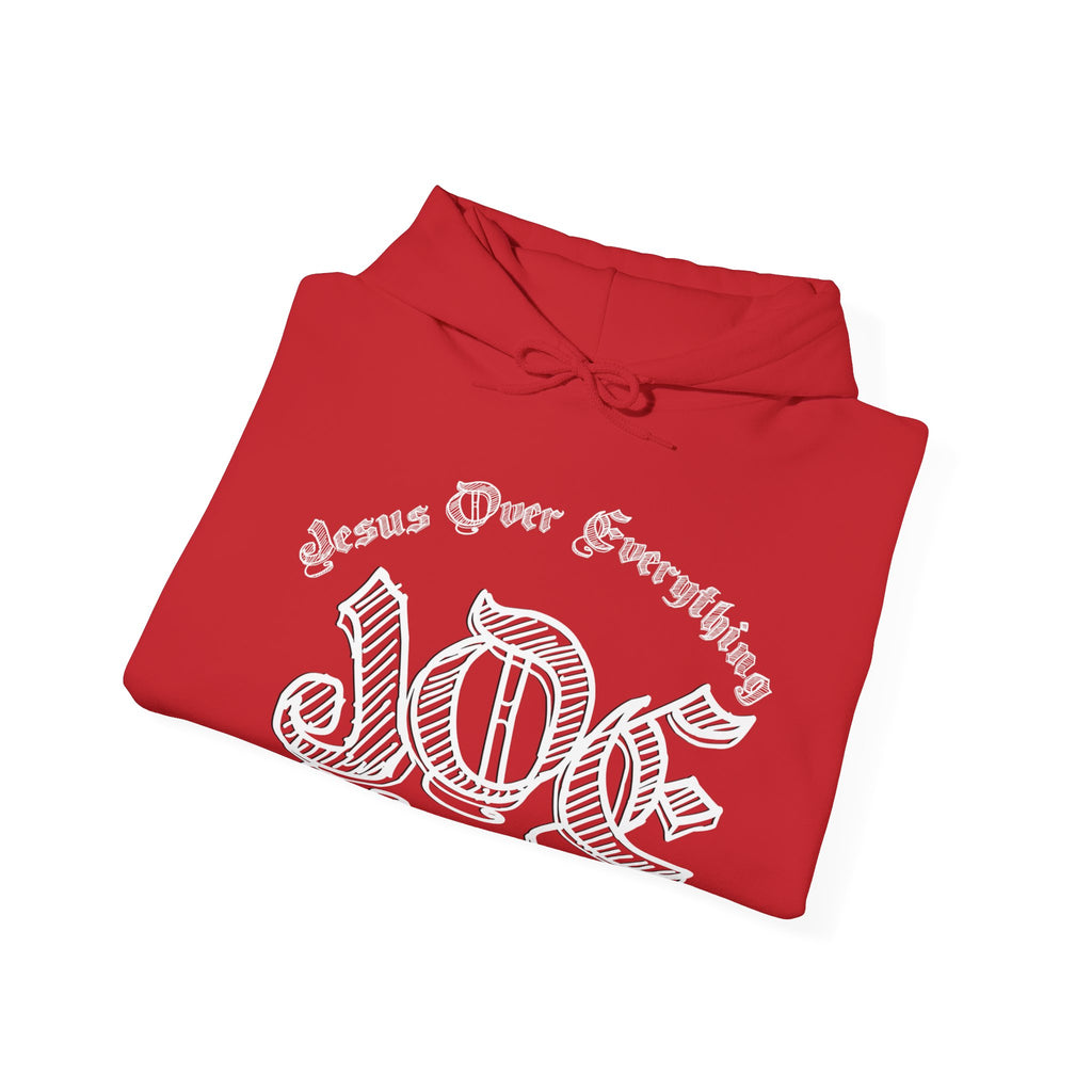 Hoodie — 'Love' Gothic Script Pullover (Love Over Everything)