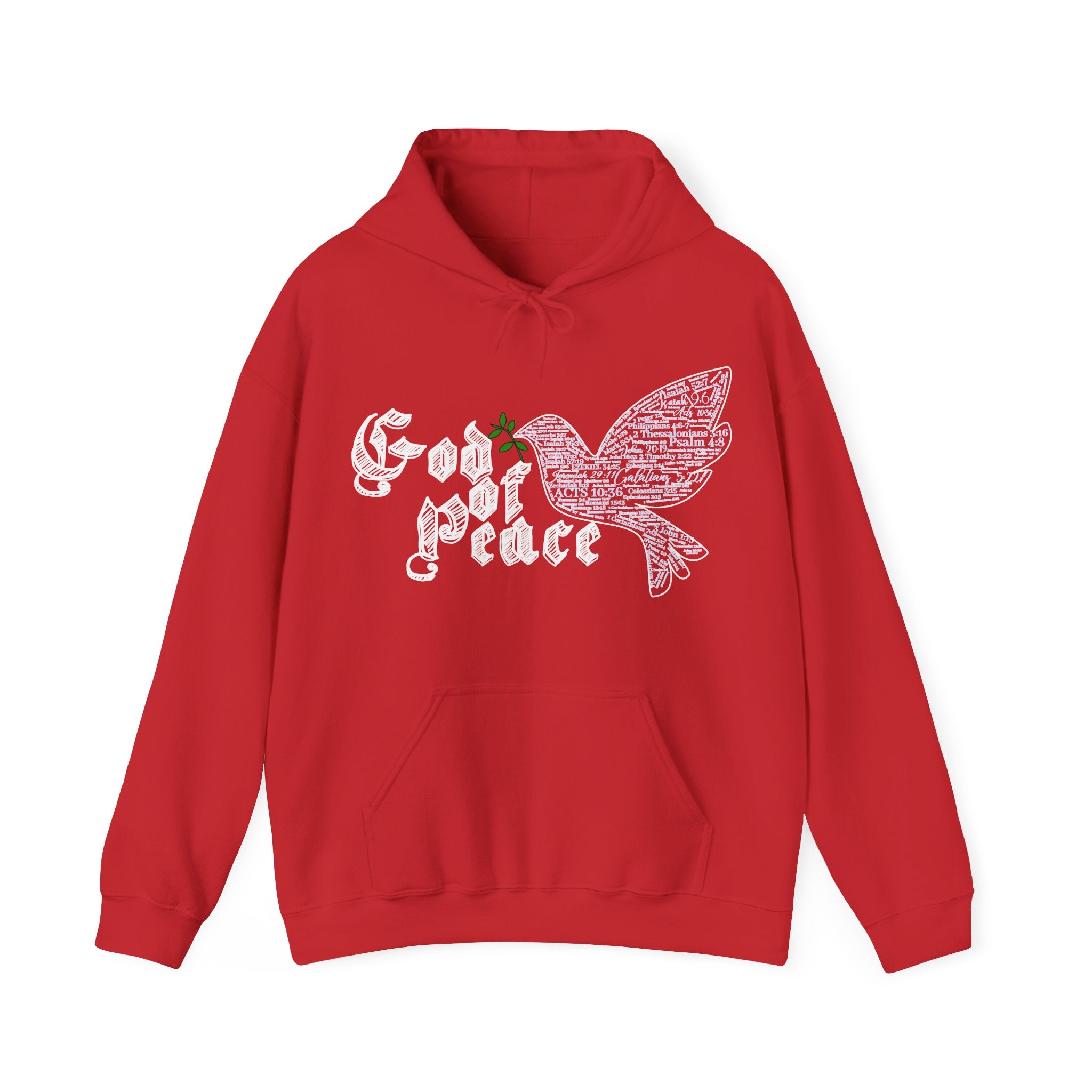 Peace Dove Hoodie — God of Peace Script Graphic Hooded Sweatshirt