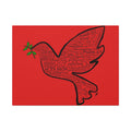 Red "Peace" Scripture Wall Art Canvas – Christian Faith Bible Verse Decor