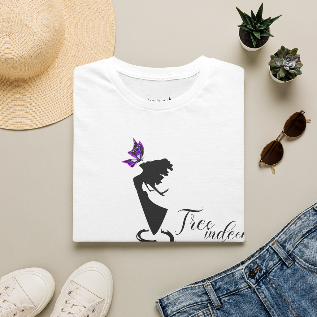 Free Indeed Tee — Inspirational Butterfly & Broken Chains T-Shirt