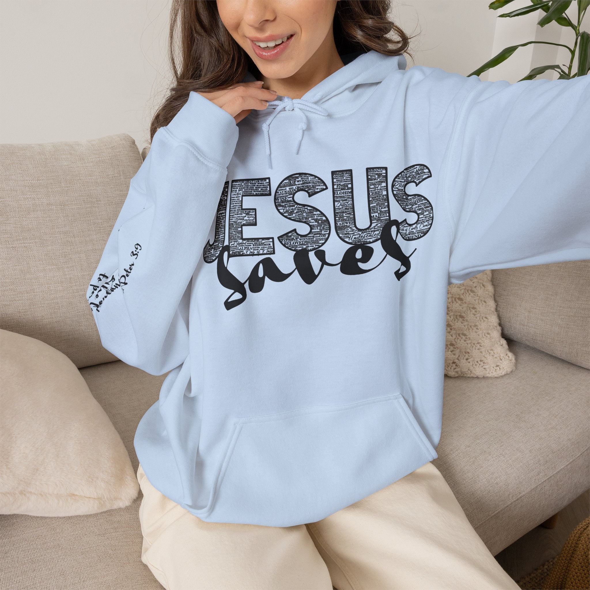 Jesus Saves Hoodie — Christian Inspirational  (“You are reading this, it’s not too late”)