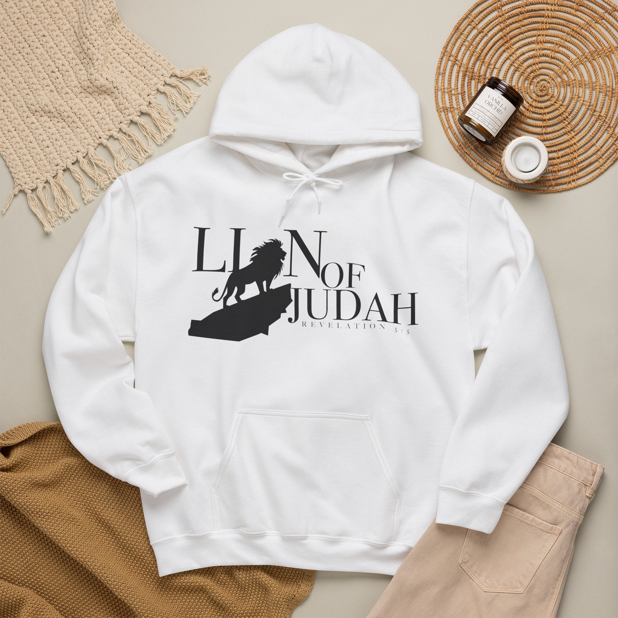 Lion of Judah Hoodie — Christian Faith Lion Silhouette Sweatshirt